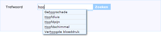 Autocomplete functionality in action