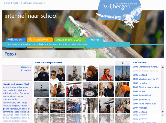 Fotoalbums in het Vrijbergen Intranet