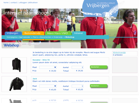Vrijbergen Webshop