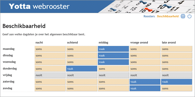 Yotta Registratie beschikbaarheid